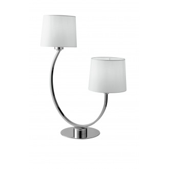 FANEUROPE I-ASTORIA-L2 | Astoria-FE Faneurope stolové svietidlo Luce Ambiente Design 58,5cm prepínač 2x E27 chróm, biela