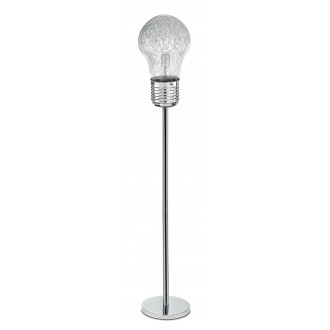 FANEUROPE I-LAMPD/PIANT | Lampadina Faneurope stojaté svietidlo Luce Ambiente Design 165cm prepínač 1x E27 chróm, priesvitné
