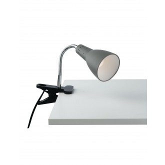 FANEUROPE I-LOGIKO-C GR | Logiko Faneurope štipcové svietidlo Luce Ambiente Design flexibilné 1x E14 chróm, sivé, čierna