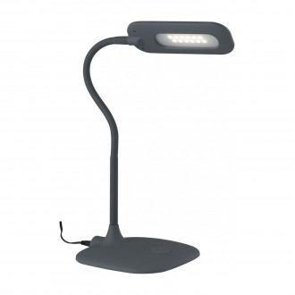 FANEUROPE LEDT-DARWIN-GREY | Darwin-FE Faneurope stolové svietidlo Luce Ambiente Design 53,5cm dotykový prepínač s reguláciou svetla flexibilné, regulovateľná intenzita svetla 1x LED 450lm 4000K sivé