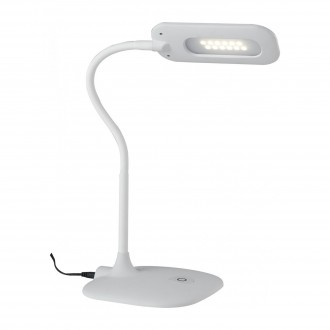 FANEUROPE LEDT-DARWIN-WHITE | Darwin-FE Faneurope stolové svietidlo Luce Ambiente Design 53,5cm dotykový prepínač s reguláciou svetla flexibilné, regulovateľná intenzita svetla 1x LED 450lm 4000K biela
