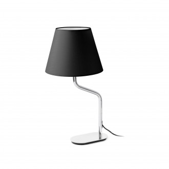 FARO 24008-15 | Eterna-FA Faro stolové svietidlo 60cm 1x E27 chrómové, čierna