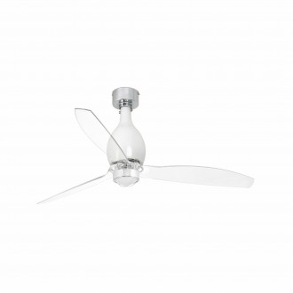 FARO 32020-9 | Minieter-Fan Faro svietidlo s ventilátorom stropné 1x LED 709lm 3000K jasná biela, opál