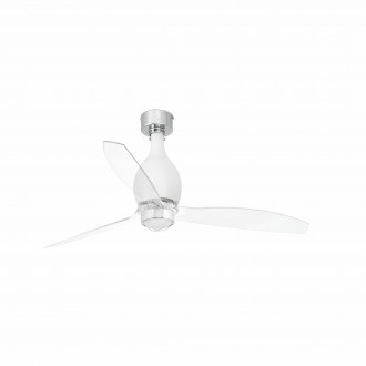 FARO 32025-9 | Minieter-Fan Faro svietidlo s ventilátorom stropné 1x LED 709lm 3000K matný biely, opál