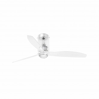 FARO 33393WP-9 | Minitube-Fan Faro svietidlo s ventilátorom stropné 1x LED 709lm 3000K chrómové, opál