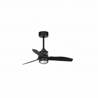 FARO 33424-10 | Just-Fan Faro svietidlo s ventilátorom stropné 1x LED 709lm 3000K matná čierna, opál