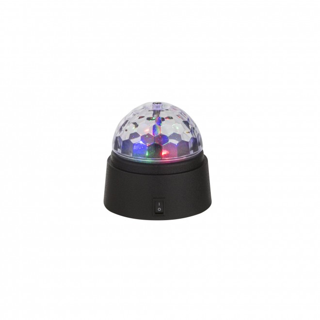 GLOBO 28014 | Disco Globo stolové svietidlo 9cm prepínač 6x LED čierna, viacferebné
