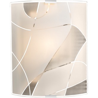 GLOBO 40403W2 | Paranja Globo stenové svietidlo 1x E27 chróm, biela, priesvitné