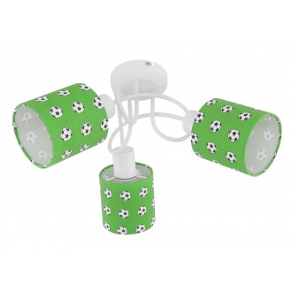 GLOBO 54009-3 | Lemmi Globo stropné svietidlo 3x E14 zelená, biela, čierna