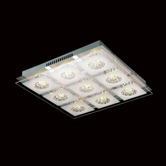 ITALUX C29541F-9R | Declan Italux stropné svietidlo 1x LED 2880lm 3000K chróm, priesvitné, zrkalový