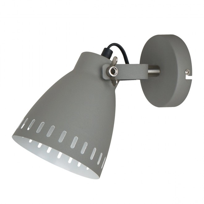 ITALUX MB-HN5050-1-GR+S.NICK | Franklin Italux rameno stenové svietidlo otočné prvky 1x E27 matná šedá, chrom, matné
