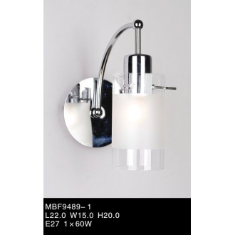ITALUX MBF9489/1 | Blend Italux rameno stenové svietidlo 1x E27 chróm, biela