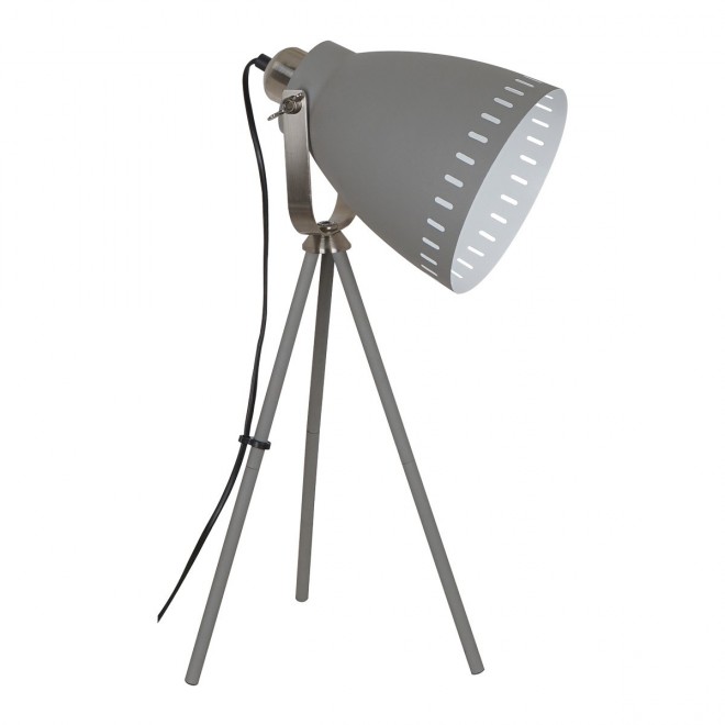 ITALUX ML-HN2278-GR+S.NICK | Franklin Italux stolové svietidlo 54cm prepínač otočné prvky 1x E27 matná šedá, chrom, matné