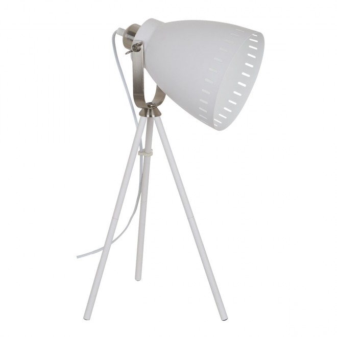 ITALUX ML-HN2278-WH+S.NICK | Franklin Italux stolové svietidlo 54cm prepínač otočné prvky 1x E27 matný biely, chrom, matné