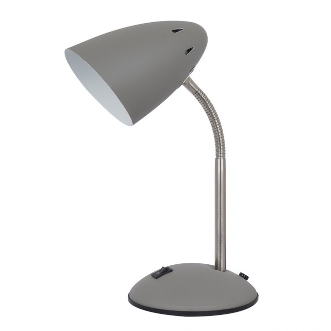 ITALUX MT-HN2013-GR+S.NICK | Cosmic-IT Italux stolové svietidlo 30cm prepínač flexibilné 1x E27 sivé, matný nikel