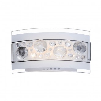 ITALUX W29396-1A | Regi Italux stenové svietidlo 1x LED 320lm 3000K biela, chróm, priesvitné