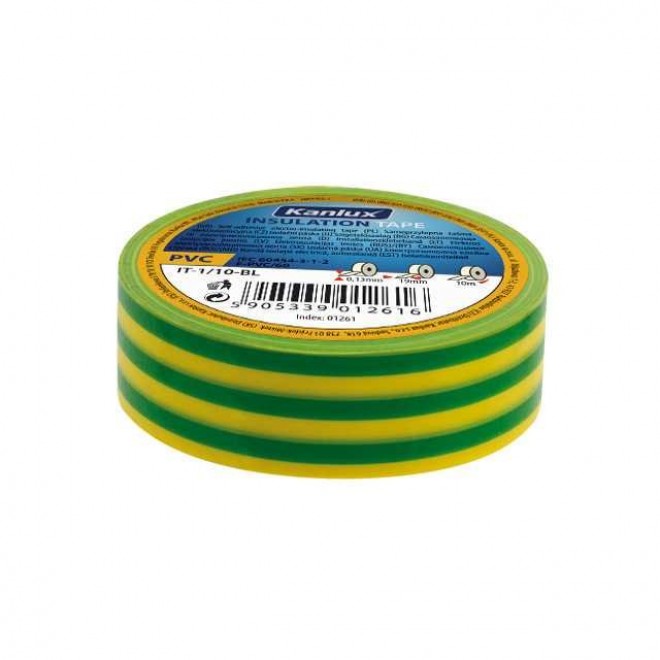 KANLUX 1277 | Kanlux izolačná páska 20 m žltá, zelená