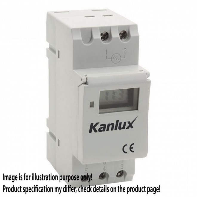 KANLUX 18721 | Kanlux časový spínač DIN35 modul s astronomickou funkciou biela