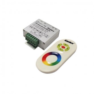 KANLUX 22140 | Kanlux ovládač RGB LED RF obdĺžnik strieborný, biela