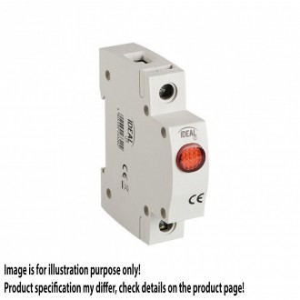 KANLUX 23320 | Kanlux LED kontrolka DIN35 modul, 3R svetlo šedá, červená