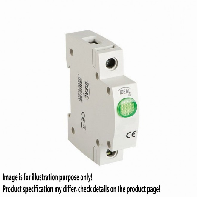 KANLUX 23321 | Kanlux LED kontrolka DIN35 modul, 3G svetlo šedá, zelená