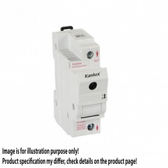 KANLUX 23341 | Kanlux radový odpínač poistkový DIN35 modul, 63 1P - D02 svetlo šedá