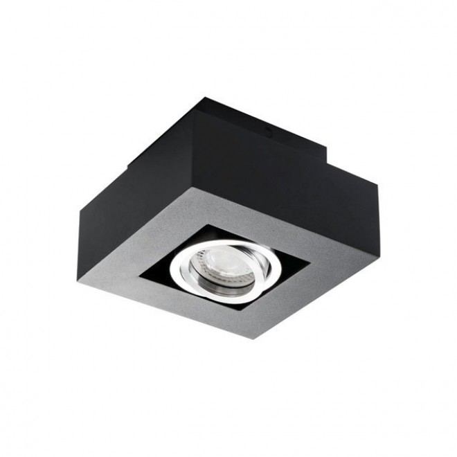 KANLUX 26830 | Stobi Kanlux stropné svietidlo štvorec otáčateľný svetelný zdroj 1x GU10 / PAR16 čierna