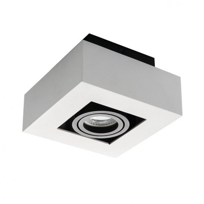 KANLUX 26831 | Stobi Kanlux stropné svietidlo štvorec otáčateľný svetelný zdroj 1x GU10 / PAR16 biela