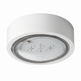 KANLUX 27381 | iTech Kanlux viacúčelové núdzové osvetlenie 1h - stenové, stropné, zabudovateľné svietidlo - ST kruhový 1x LED 475lm 5000K IP65 biela