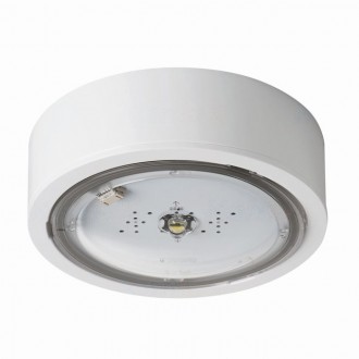 KANLUX 27382 | iTech Kanlux viacúčelové núdzové osvetlenie 3h - stenové, stropné, zabudovateľné svietidlo - ST kruhový 1x LED 215lm 5000K IP65 biela