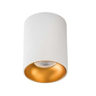 KANLUX 27570 | Riti Kanlux stropné svietidlo hriadeľ 1x GU10 biela, zlatý