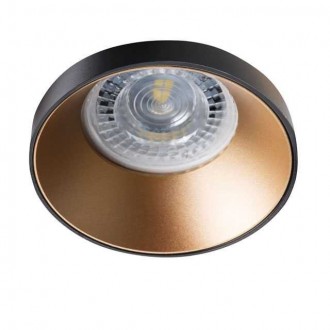 KANLUX 29137 | Simen Kanlux zabudovateľné svietidlo kruhový bez objímky Ø75mm 1x MR16 / GU5.3 / GU10 čierna, zlatý