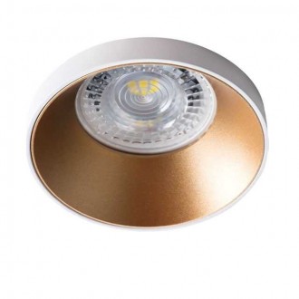 KANLUX 29140 | Simen Kanlux zabudovateľné svietidlo kruhový bez objímky Ø75mm 1x MR16 / GU5.3 / GU10 biela, zlatý
