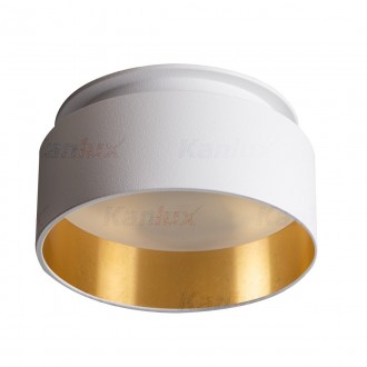 KANLUX 29231 | Govik Kanlux zabudovateľné svietidlo kruhový bez objímky Ø80mm 1x MR16 / GU5.3 / GU10 biela, zlatý