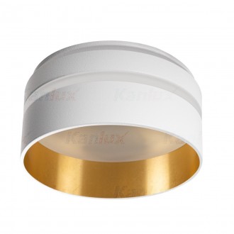 KANLUX 29233 | Govik Kanlux zabudovateľné svietidlo kruhový bez objímky Ø80mm 1x MR16 / GU5.3 / GU10 biela, zlatý