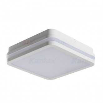 KANLUX 33381 | Beno Kanlux stenové, stropné svietidlo štvorec 1x LED 1480lm 3000K IP54 biela