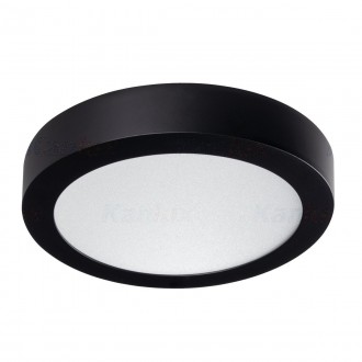 KANLUX 33539 | Carsa Kanlux stenové, stropné LED panel kruhový 1x LED 990lm 3000K čierna