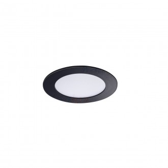 KANLUX 33562 | Rounda Kanlux zabudovateľné LED panel kruhový Ø120mm 1x LED 270lm 3000K IP44/20 čierna