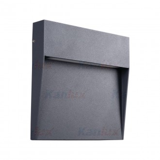 KANLUX 33752 | Duli Kanlux stenové svietidlo štvorec 1x LED 270lm 4000K IP54 antracit