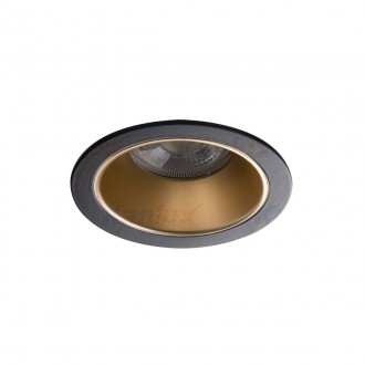 KANLUX 36224 | Glozo Kanlux zabudovateľné svietidlo kruhový bez objímky Ø89mm 1x MR16 / GU5.3 / GU10 čierna, zlatý