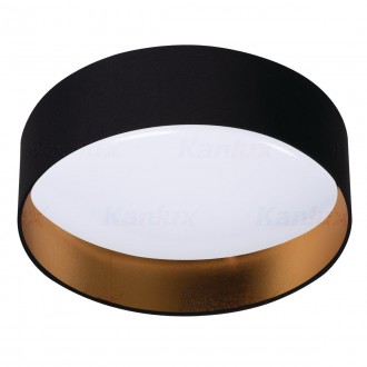 KANLUX 36464 | Rifa Kanlux stropné svietidlo kruhový 1x LED 1500lm 4000K čierna, zlatý
