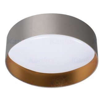 KANLUX 36466 | Rifa Kanlux stropné svietidlo kruhový 1x LED 1500lm 4000K sivé, zlatý