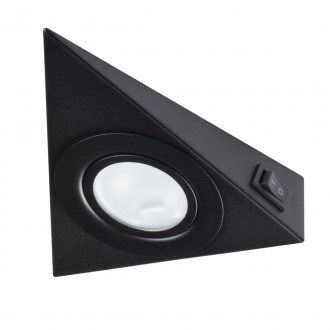 KANLUX 36632 | Zepo Kanlux osvetlenie pultu svietidlo trojuholník prepínač 1x G4 čierna