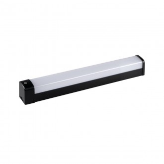 KANLUX 36654 | Akvo Kanlux stenové svietidlo prepínač 1x LED 2300lm 4000K IP44 čierna, biela