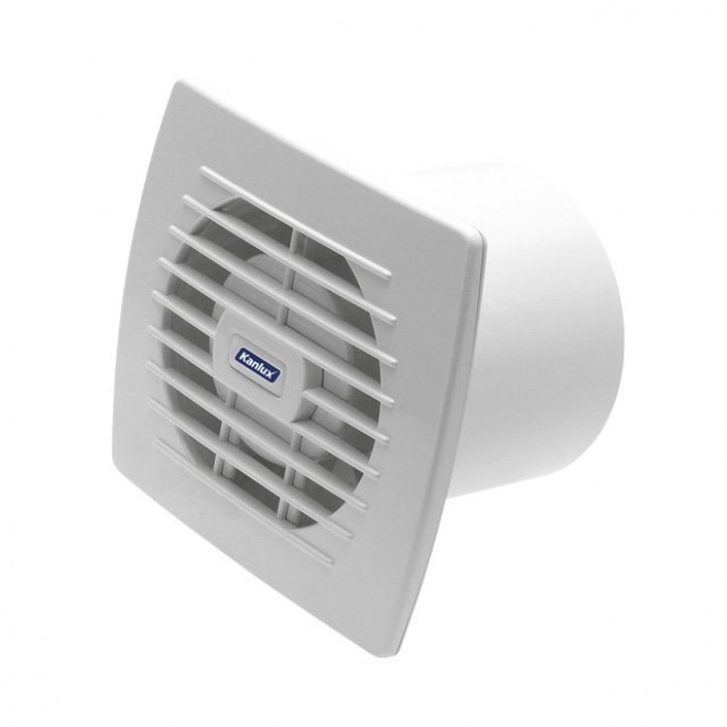 KANLUX 70936 | Kanlux trubkový ventilátor Ø100 100m3/h obdĺžnik senzory vlhkosti, časový spínač bez debnenia, tepelná poistka IP24 UV biela
