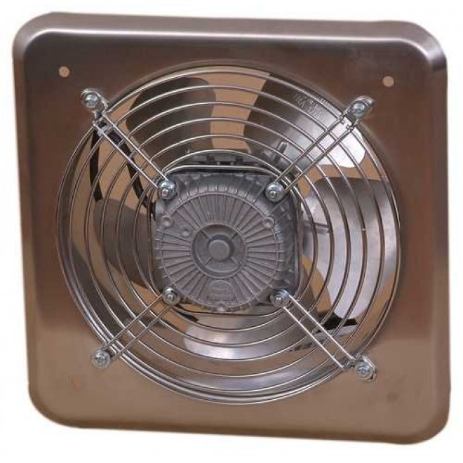 KANLUX C200 | Kanlux priemyselný ventilátor Ø210 470m3/h štvorec IP24 UV nerez