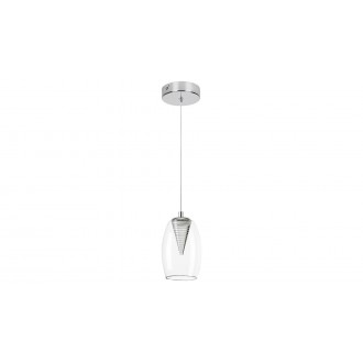 LAMPADORO 81022 | Fiorella Lampadoro visiace svietidlo 1x LED 400lm 3000K chróm, priesvitné