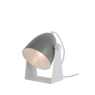 LUCIDE 45564/01/36 | Chago Lucide stolové svietidlo 20,5cm prepínač na vedení 1x E14 biela, sivé