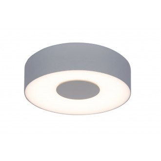 LUTEC 6348102112 | Ublo Lutec stenové, stropné svietidlo kruhový 1x LED 420lm 3000K IP54 strieborno sivá, opál