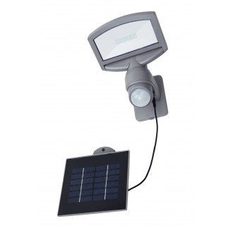 LUTEC 6901601000 | Sunshine Lutec svetlomet svietidlo pohybový senzor, svetelný senzor - súmrakový spínač slnečné kolektorové / solárne, otočné prvky 1x LED 360lm 4000K IP44 strieborno sivá, priesvitné